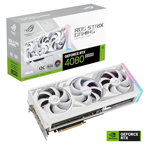 ASUS ROG Strix GeForce RTX 4080 SUPER OC White Grafikkarte - 16GB GDDR6X, 2x HDMI, 3x DP