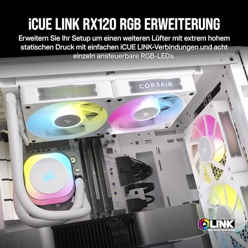 CORSAIR Lüfter 120*120*25 RX120 RGB iCUE Link White Single