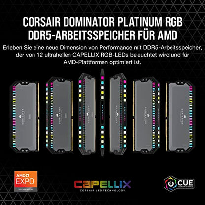 CORSAIR RAM Dominator Platinum RGB - 32 GB (2 x 16 GB Kit) - DDR5-6000 DIMM CL30