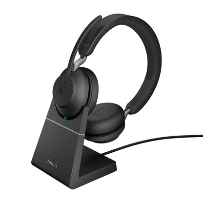 Jabra Evolve2 65 Stereo MS + Ladestation + Link 380 USB-C, schwarz