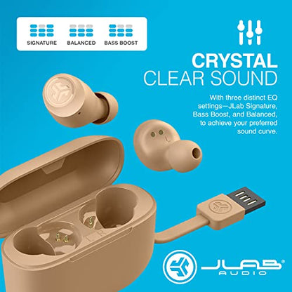 JLab Go Air Tones Pantone 728 N In-Ear True Wireless Kopfhörer 32h Stunden Spielzeit, Integriertes MEMS-Mikrofon, Schweiß und spritzwassergeschützt