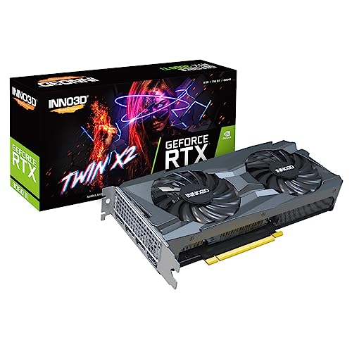 INNO3D GeForce RTX 3060 Ti Twin X2 LHR Grafikkarte - 8GB GDDR6, HDMI, 3x DP