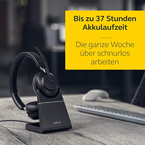 Jabra Evolve2 65 Stereo UC + Ladestation, USB-C, kabellos, schwarz