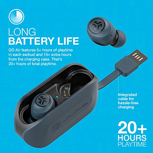 JLab GO Air True Wireless Earbuds blau - in-Ear-Kopfhörer (20 Stunden Akkulaufzeit, eingebautes Mikrofon)