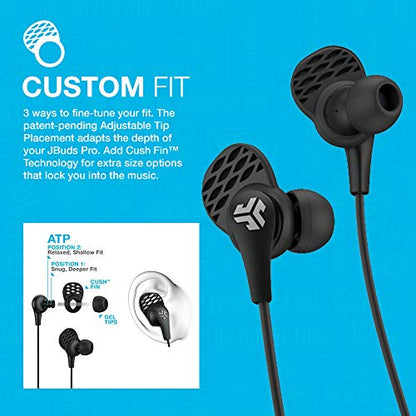 JLab JBuds Pro Wireless Blau - Bluetooth In-Ear-Kopfhörer (10 Stunden Akkulaufzeit, Mikrofon, 3-Tasten-Fernbedienung)