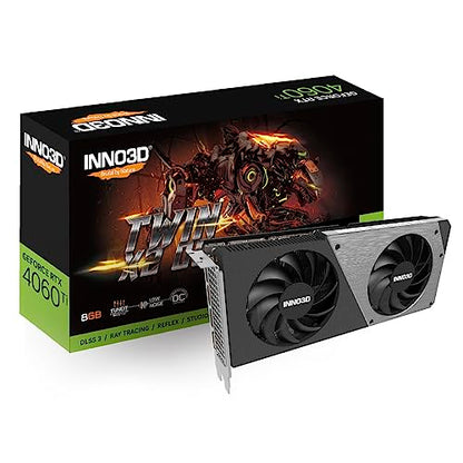 Inno3D Geforce RTX 4060 TI 8 GB Twin X2 Grafikkarte - 8GB GDDR6, 1x HDMI, 3x DP