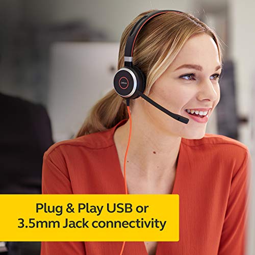 Jabra Evolve 40 UC Duo USB + Klinke NC Überkopfbügelmodell