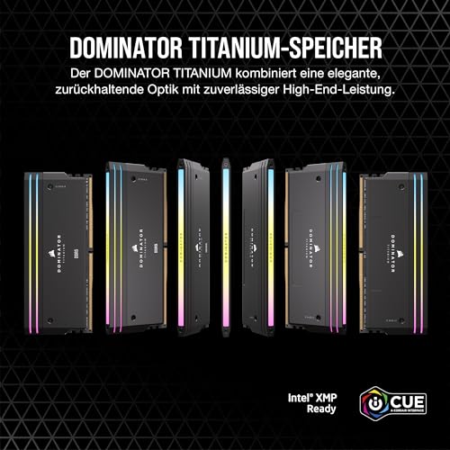 Corsair Dominator Titanium Schwarz 48GB (2x24GB) DDR5-7200 XMP Arbeitsspeicher, CL36, 1.4V