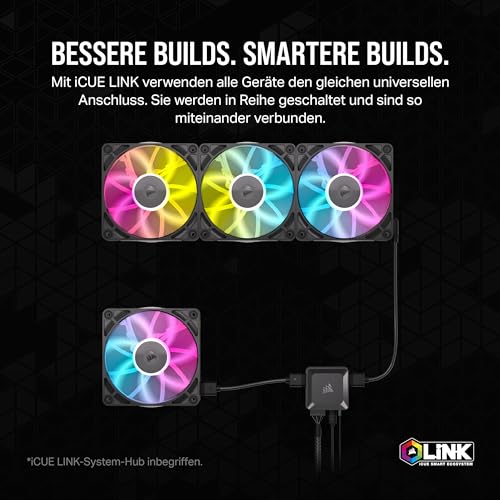 CORSAIR Lüfter 140*140*25 RX140 RGB iCUE Link Dual Kit