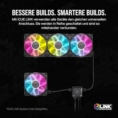 CORSAIR Lüfter 140*140*25 RX140 RGB iCUE Link Dual Kit