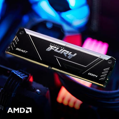 Kingston FURY Beast RGB - DDR4 - Kit - 16 GB: 2 x 8 GB - DIMM 288-PIN - 3200 MHz / PC4-25600 - ungepuffert