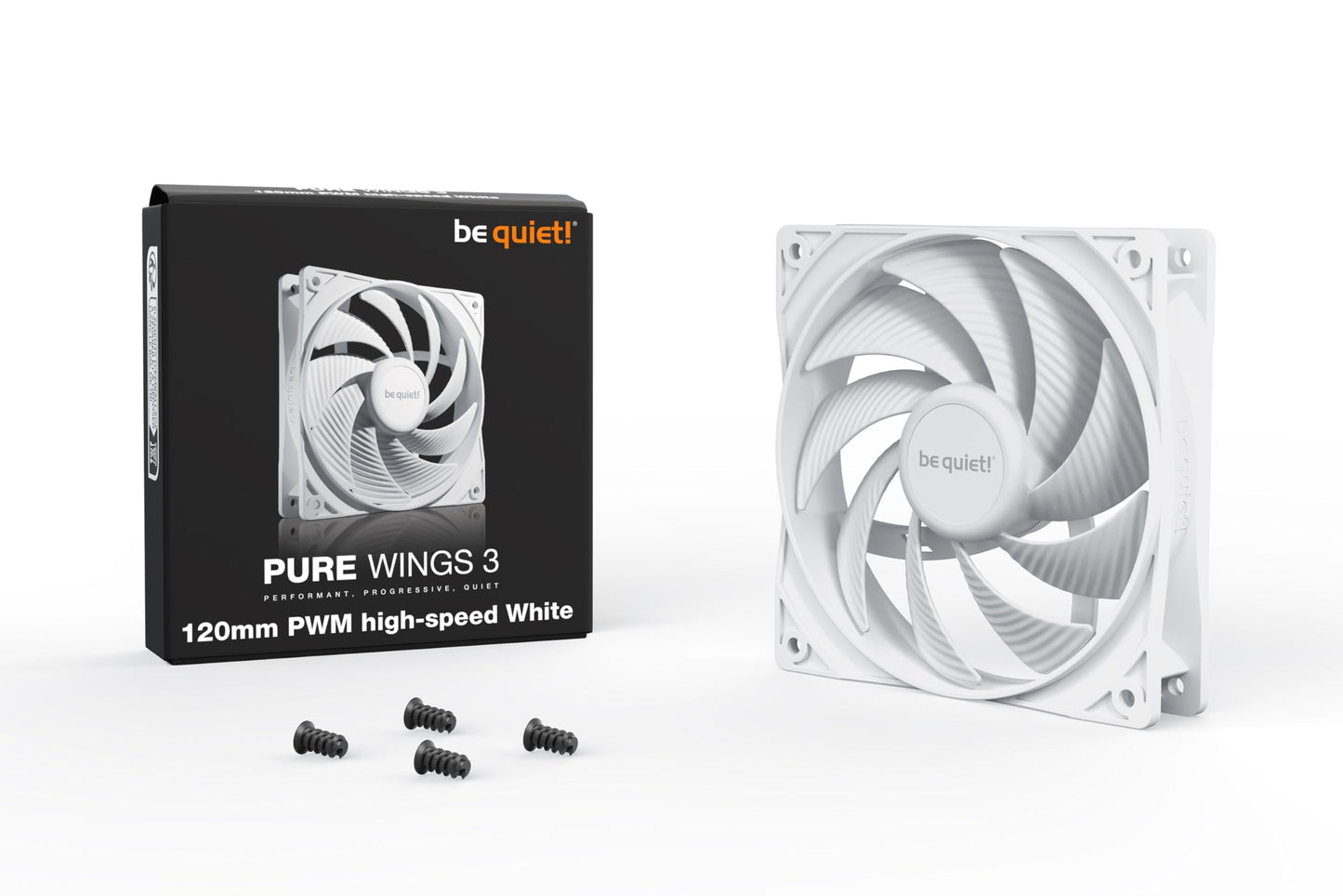 be quiet! Lüfter Pure Wings 3 PWM - 120 mm; High Speed White