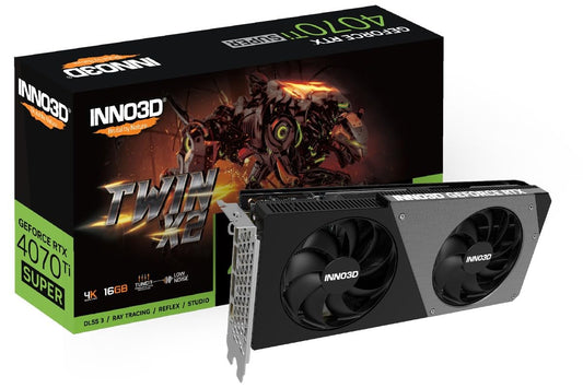 Inno3D GeForce RTX 4070 Ti SUPER TWIN X2 - 16GB GDDR6X, 1x HDMI, 3x DP