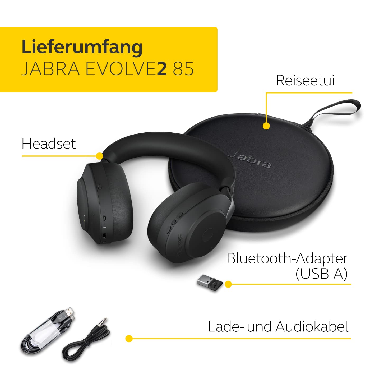 Jabra Evolve2 85 Link380a UC Stereo Black