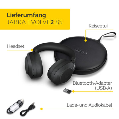 Jabra Evolve2 85 Link380a UC Stereo Black