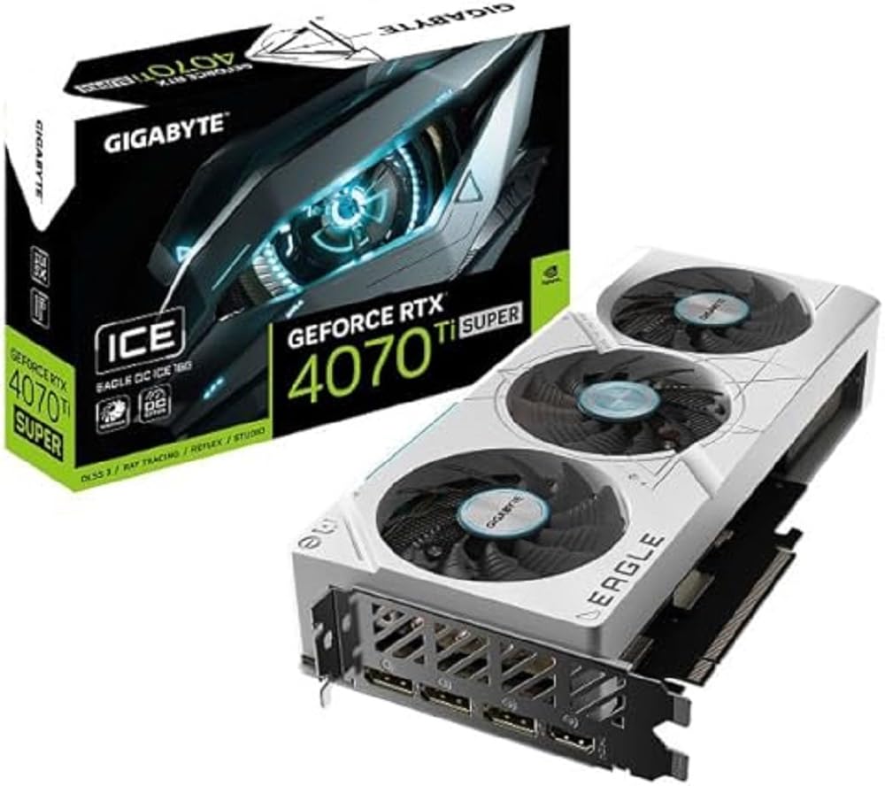 Gigabyte GeForce RTX 4070 Ti SUPER EAGLE OC ICE 16GB - 16GB GDDR6X, 1x HDMI, 3x DP