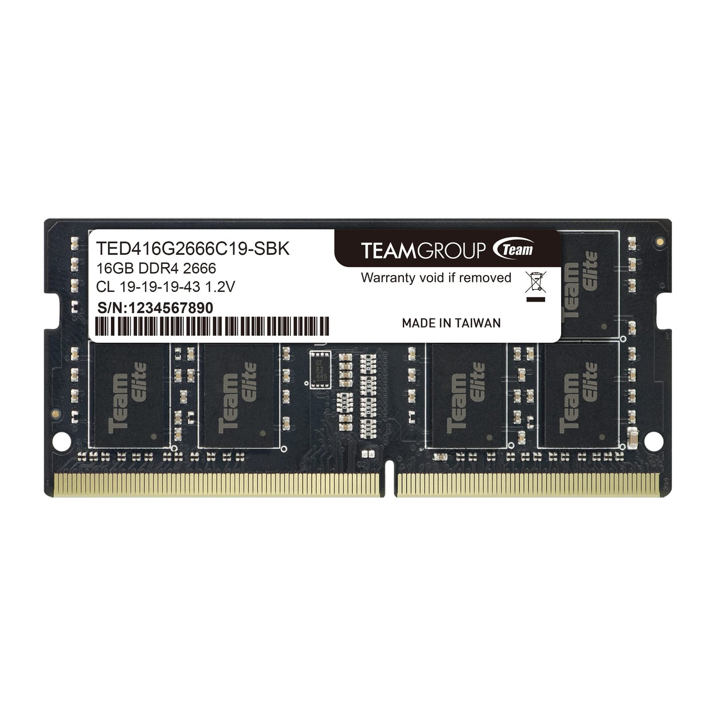 S/O 16GB DDR4 PC 2666 Team Elite retail TED416G2666C19-S01