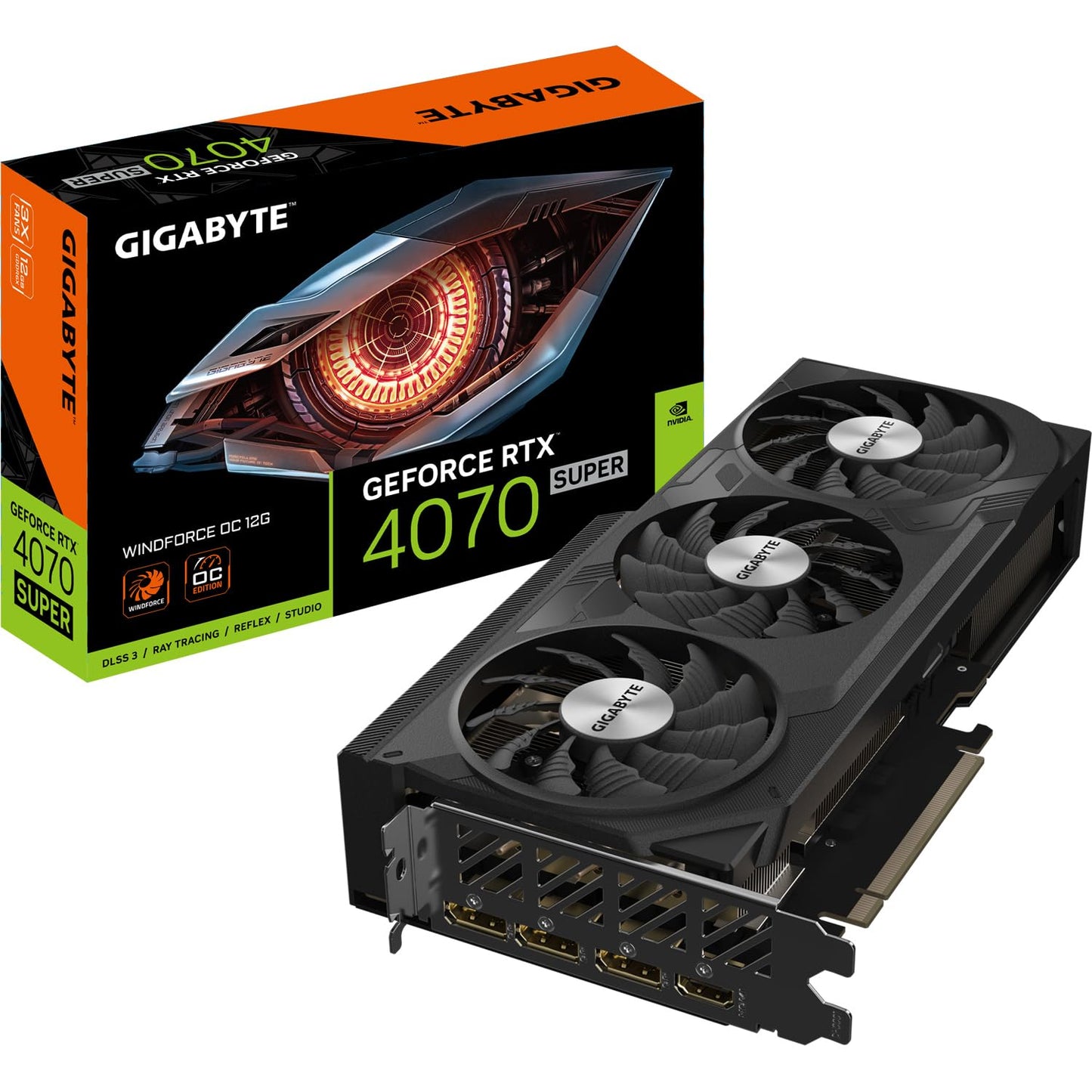 RTX 4070 Super 12GB Gigabyte Windforce OC GDDR6X 3Fan