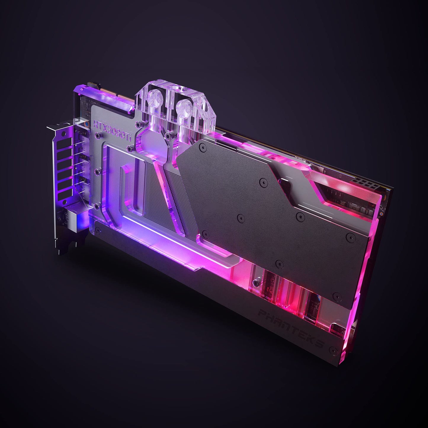 PHANTEKS Glacier G3090Ti GPU Water Block Asus; D-RGB - Backplate; schwarz