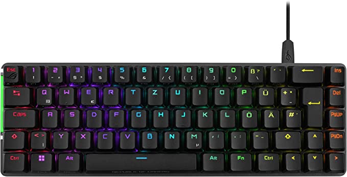 ASUS ROG Falchion Ace mit ROG NX Switches schwarz - kabeebundene Gaming Tastatur mit 68 Tasten Layout