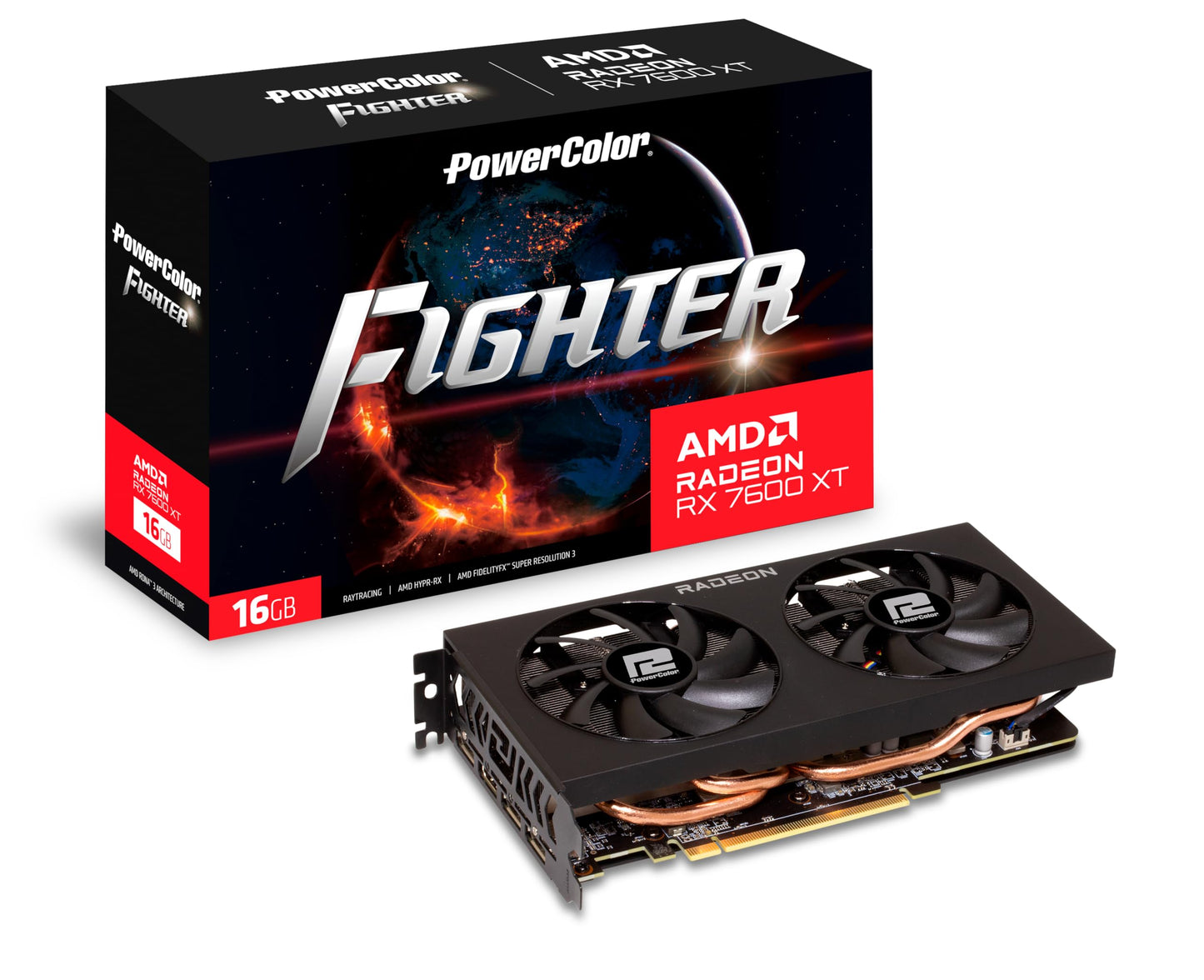 Powercolor RX 7600XT Fighter 16GB DDR6 HDMI + 3xDP retail