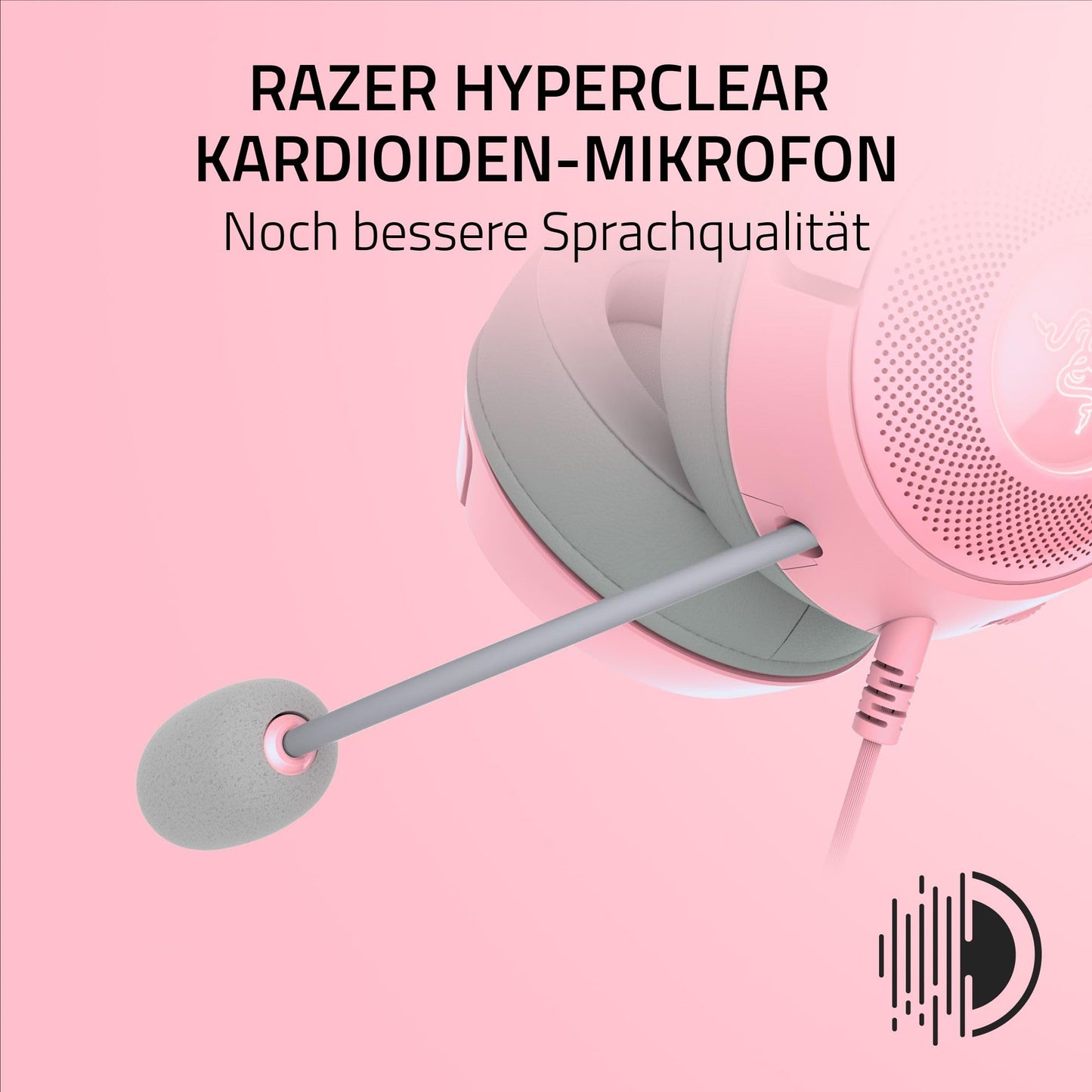 Razer Kraken Kitty Edition V2 Quartz Gaming Headset - Kabelgebundenes RGB-Headset mit Katzenohren und Razer Chroma RGB Beleuchtung