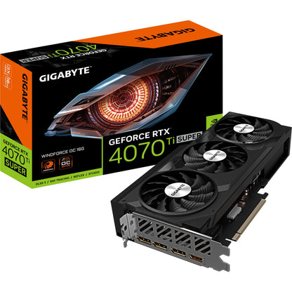 Gigabyte GeForce RTX 4070 Ti SUPER WINDFORCE OC 16GB - 16GB GDDR6X, 1x HDMI, 3x DP