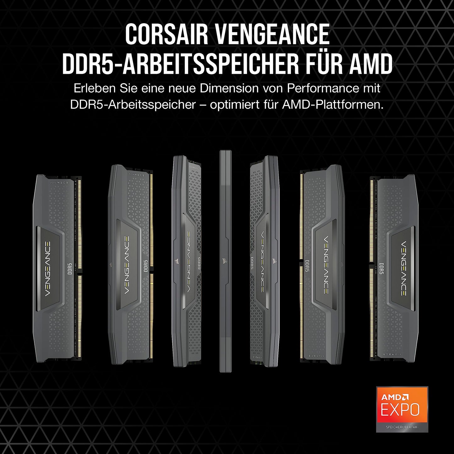 CORSAIR RAM Vengeance - 64 GB (2x 32 GB Kit) - DDR5-6000 DIMM CL30