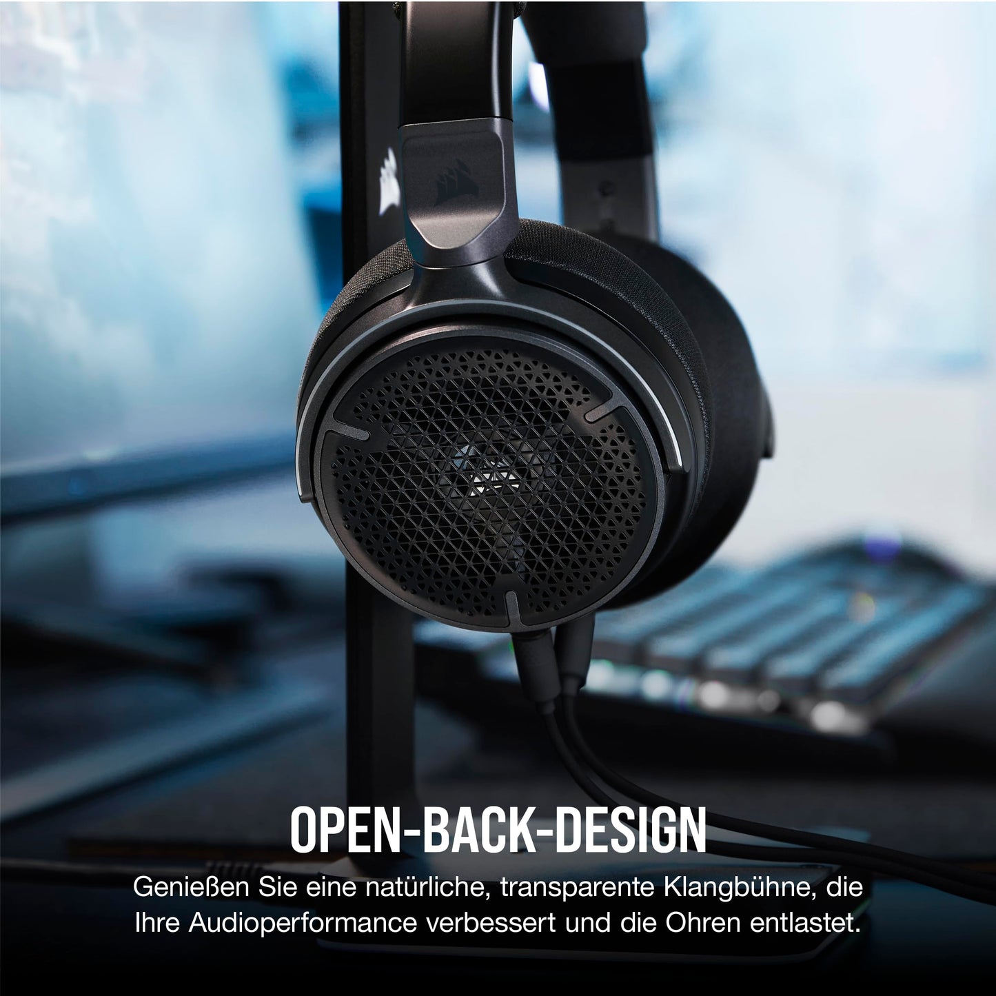 CORSAIR VIRTUOSO PRO Gaming-Headset Schwarz Kabelgebundenes Streaming/Gaming-Headset mit Open-Back-Design