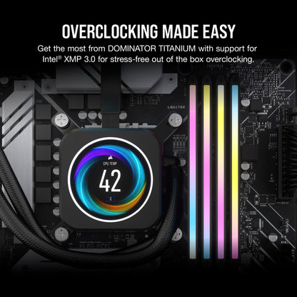 RAM Corsair D5 6600 96GB C32 Dom Titanium RGB K2