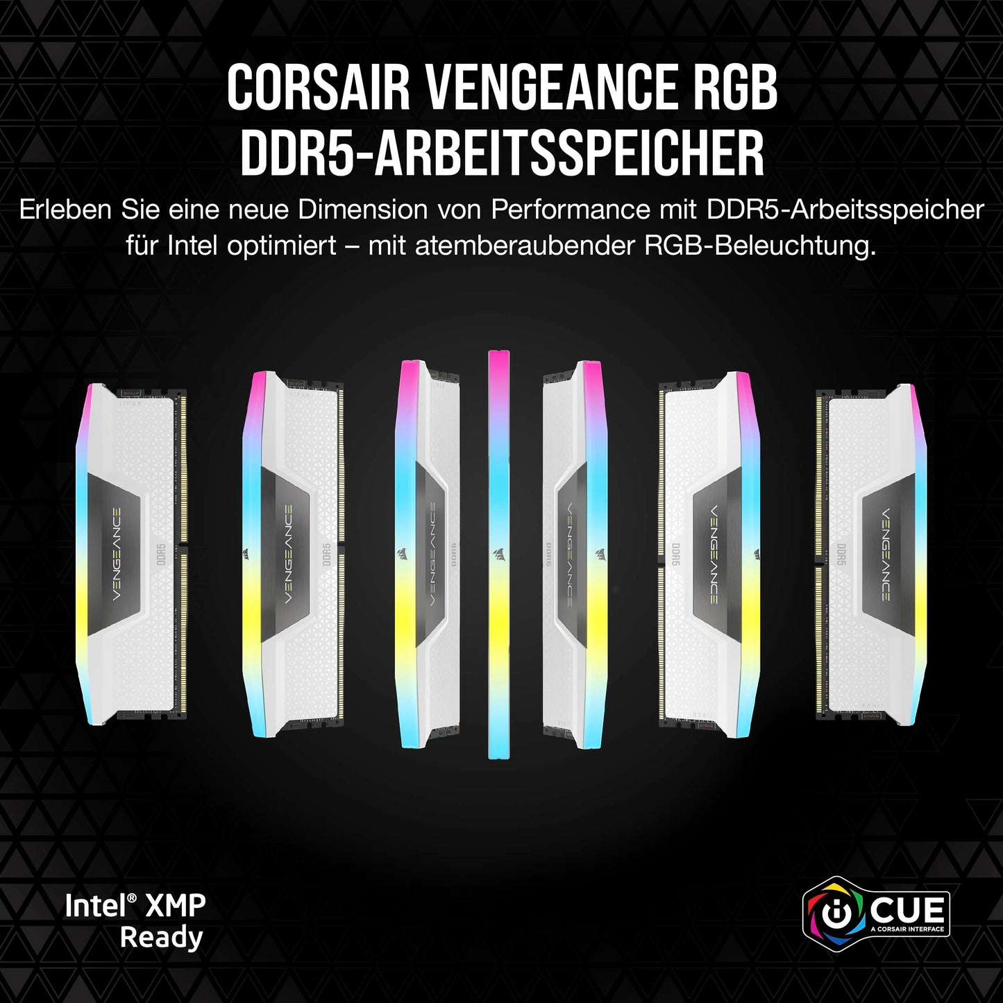 Corsair RAM Vengeance RGB - 64 GB (2 x 32 GB Kit) - DDR5 5600 DIMM CL36