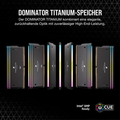 CORSAIR RAM Dominator Titanium RGB - 64 GB (2 x 32 GB Kit) - DDR5 6600 DIMM CL32