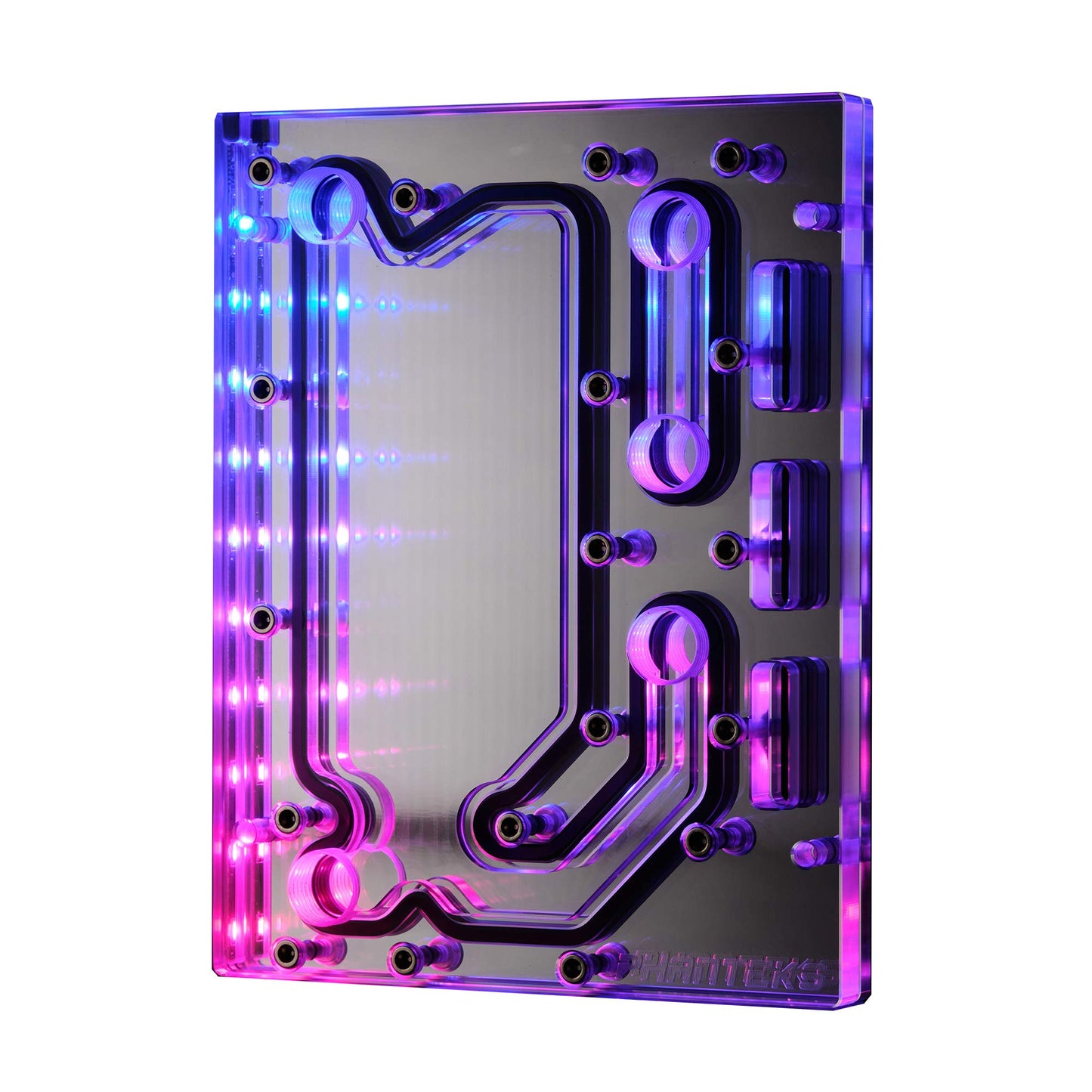 PHANTEKS Glacier D120 Distro Plate - Acryl; verspiegelt; DRGB-LED