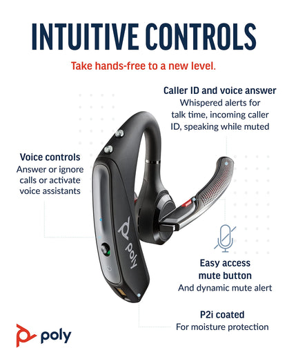 Poly - Plantronics Voyager 5200 UC Headset Bluetooth