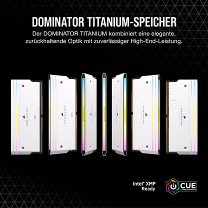 CORSAIR RAM Dominator Titanium RGB - 64 GB (2 x 32 GB Kit) - DDR5 6600 DIMM CL32