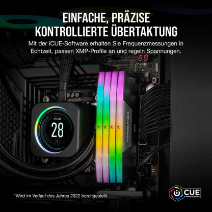 Corsair Vengeance RGB; DDR5-5600; CL36; Intel XMP 3,0 - 64 GB Dual-Kit; schwarz