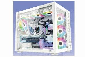 Rampage ICEWAVE White Tempered Glass 7*12cm ARGB Fan Controller Transparent E-ATX Mid-T Gaming Player Case