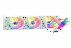 Rampage ICEBLADE C8 White 72CFM 2000RPM ARGB Fan AM5/LGA1700 Compatible LED Tube 360mm Liquid Cooled CPU Fan