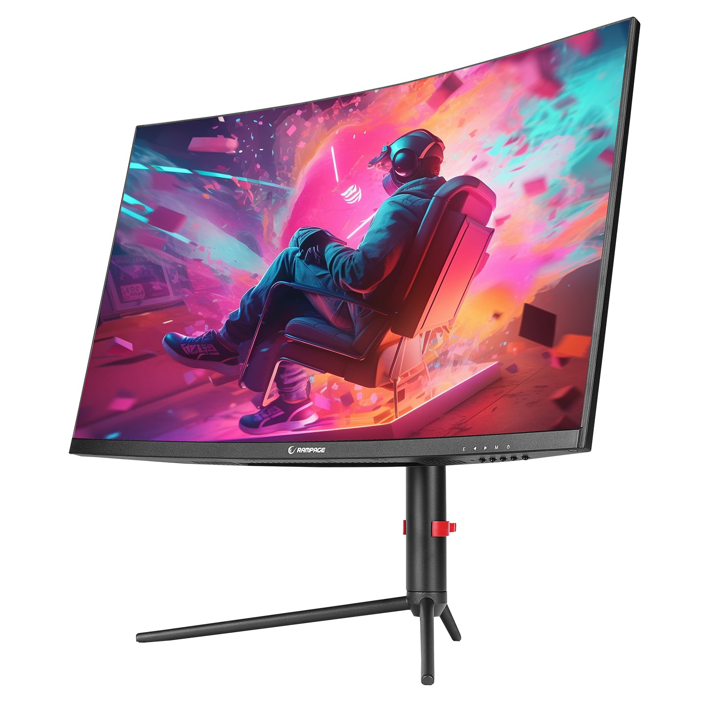 Rampage PRIME PR27R165QC 27" 165Hz 1ms CSOT VA QHD 2K FreeSync RGB Pivot PC Curved Gaming Monitor