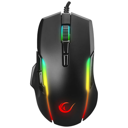 Rampage SMX-R45 ORBIT Black Wired  6400dpi Huano S 7D RGB Illuminated USB Professional Gaming Mouse