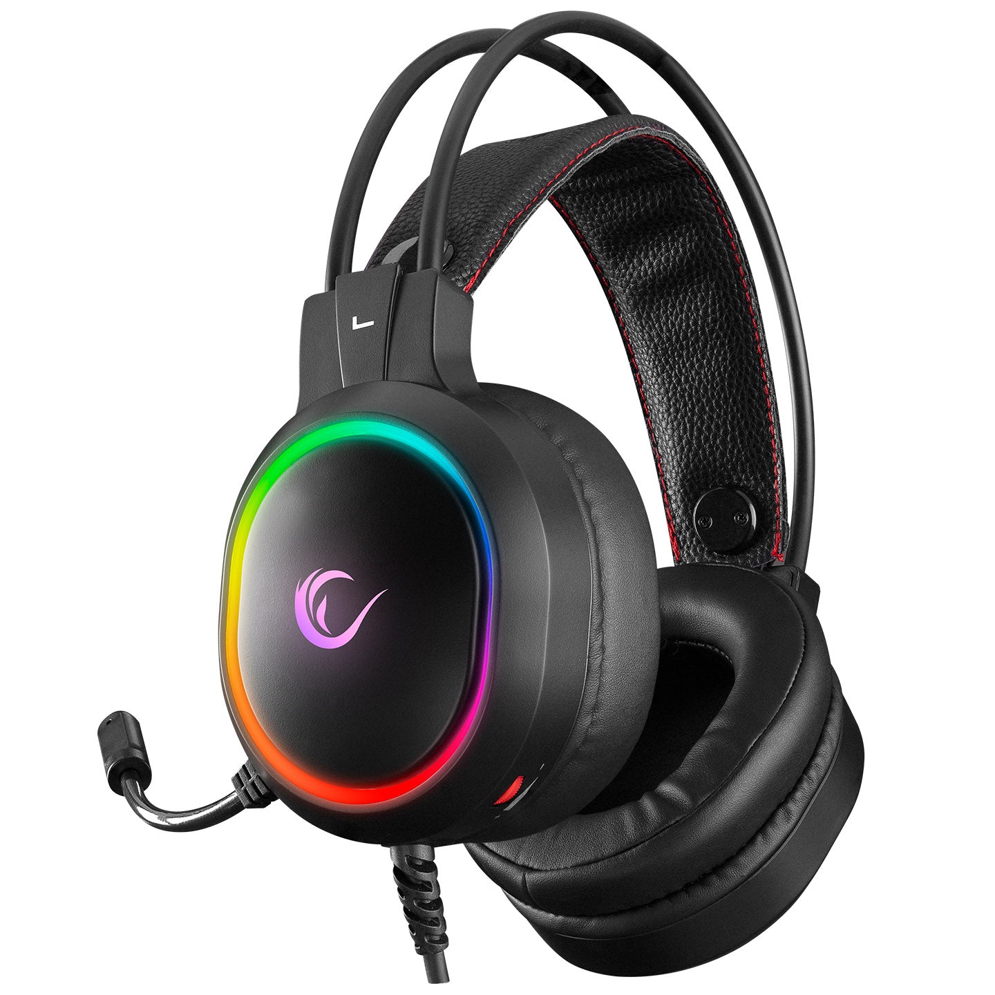 Rampage RM-K12 MANLY Black 7.1 USB Surround RGB Light effect Gaming Headset