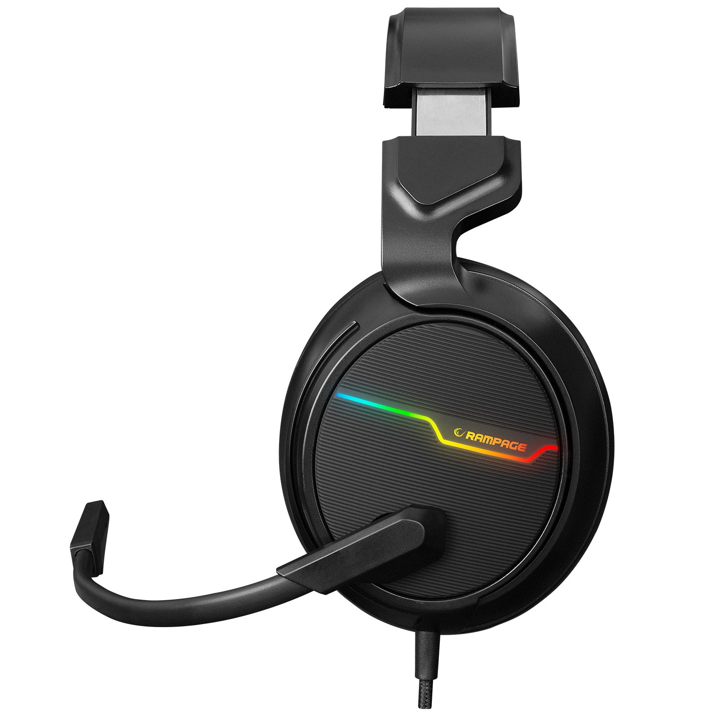 Rampage RGW9 COMFORT Black USB 7.1 Surround Sound RGB Gaming Headset with Microphone