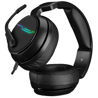 Rampage RGW9 COMFORT Black USB 7.1 Surround Sound RGB Gaming Headset with Microphone