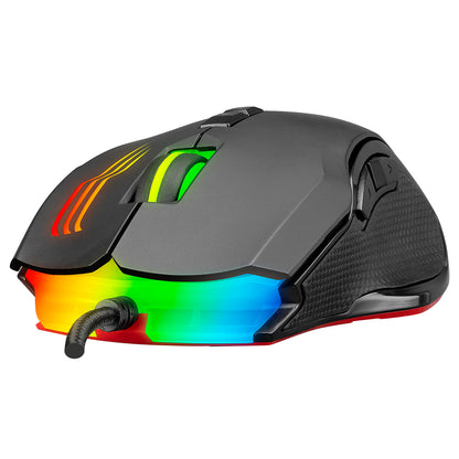 Rampage SMX-G38 CLAW USB 8 Macro Keys 7200dpi RGB Led 2 Removeable megnatic Sidem  Gaming Mouse