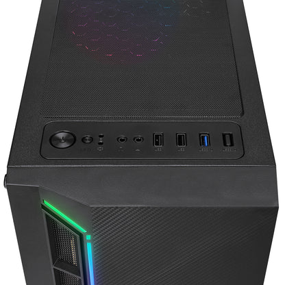 Rampage VICTORY PLUS 600W 80 BRONZE Tempered Glass 4*12cm RGB Fan Led Strip Gaming Gaming Case