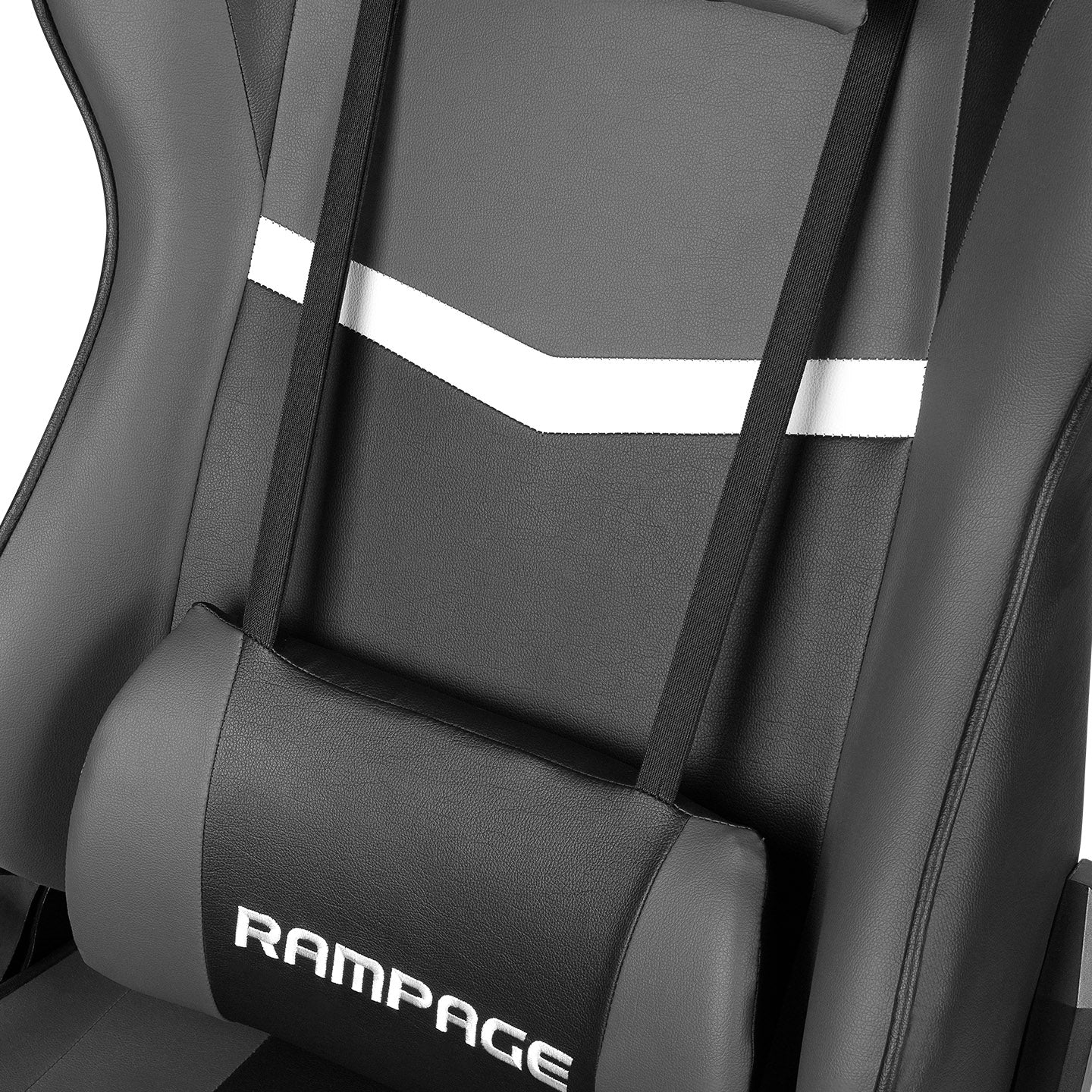 Rampage KL-R56 3D Arm, Vollständige Schaumstoffpolsterung - Schwarzer/Grauer Gaming-Stuhl