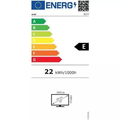 ACER TFT Vero B277Ebmiprzxv 68,6cm 68,60cm (27")/1920x1080/HDMI/DP/USB/LS/Höv [Energieklasse E] (UM.HB7EE.E07)