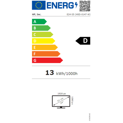 HP E24 G5 23.8 Zoll Full HD Monitor IPS HDMI DP Pivot Full HD