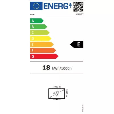 Acer 60.5cm (23.8 Zoll) CB242YEsmiprx 16:9 HDMI+VGA+DP 100Hz