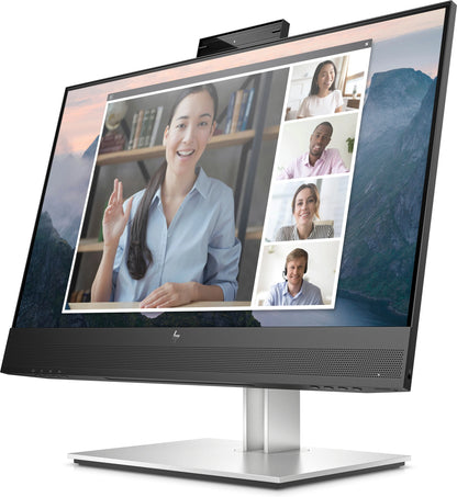 HP E24mv G4 Conferencing Monitor 16:9 5ms IPS HDMI VGA DisplayPort VESA Pivot Speaker Full HD Black/Silver